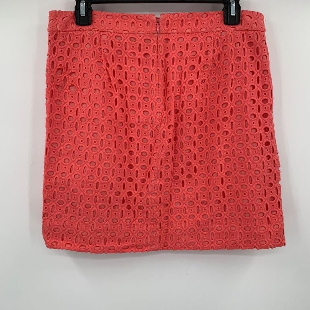 Coral Eyelet Mini Skirt - Picture 5 of 7